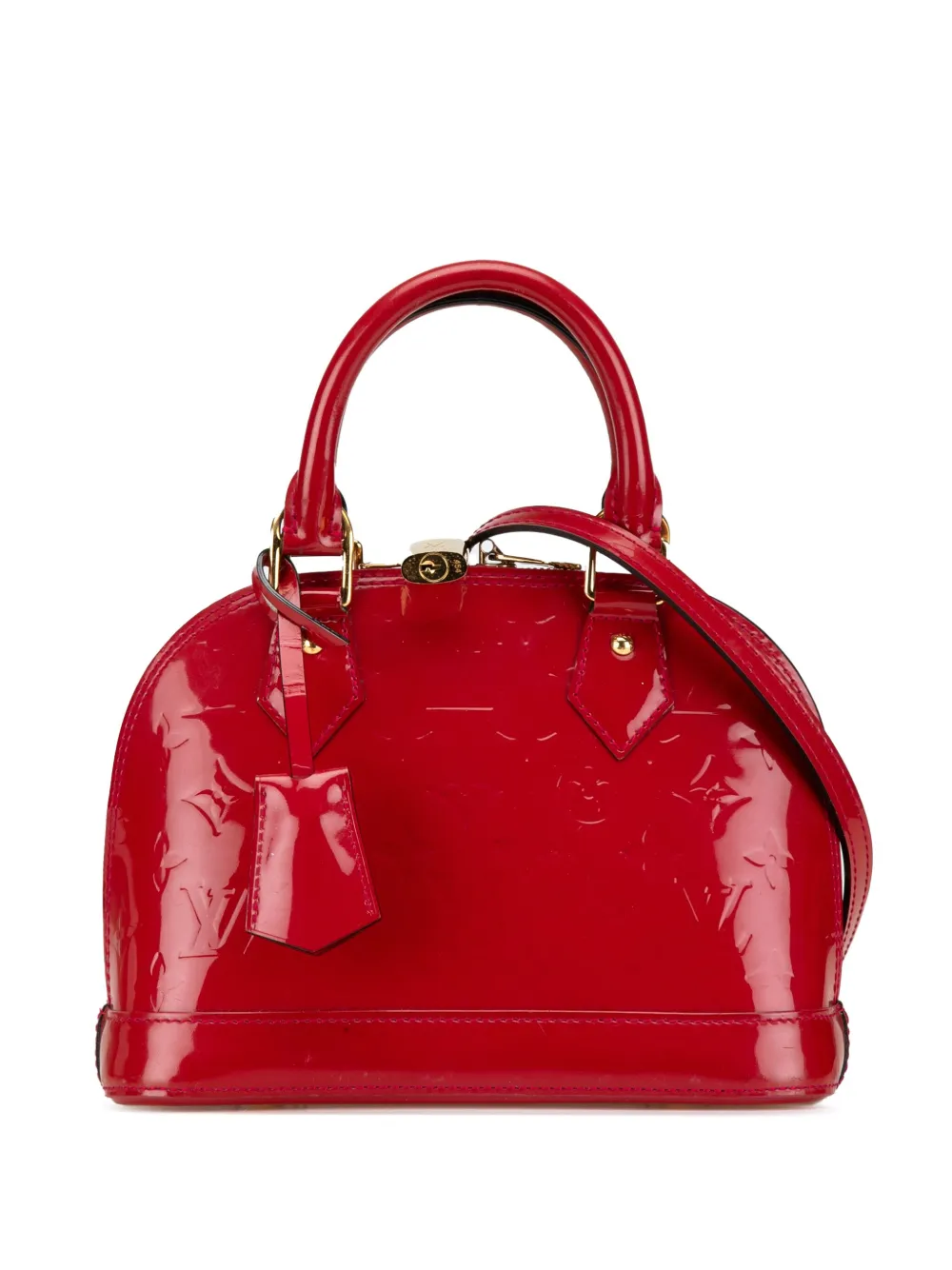 Louis Vuitton Pre-Owned 2013 モノグラム ヴェルニ アルマ BB サッチェルバッグ - レッド Louis Vuitton Pre-Owned 2013 モノグラム ヴェルニ アルマ BB サッチェルバッグ - レッド