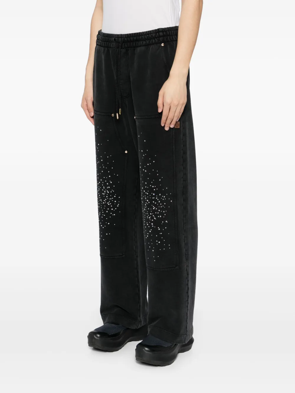 Casablanca La Premonition broek met kristallen Zwart