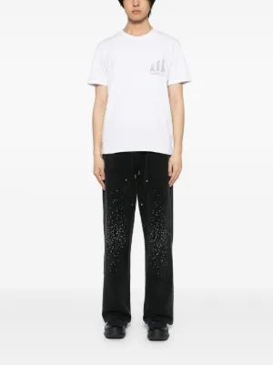 美品]Casablanca カサブランカ ラインスウェットパンツ 白