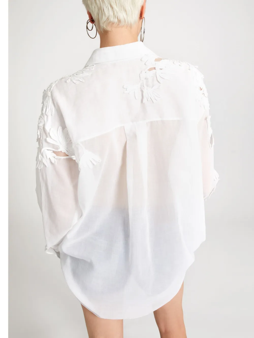 Ermanno Scervino Blouse met bloemenapplicatie Wit