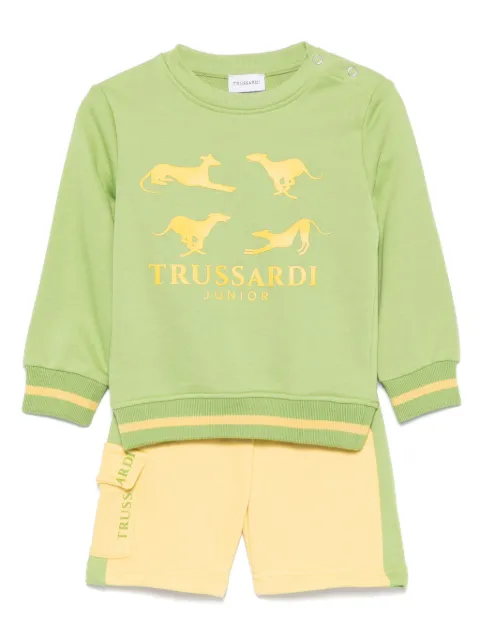 TRUSSARDI JUNIOR set de shorts con logo en relieve