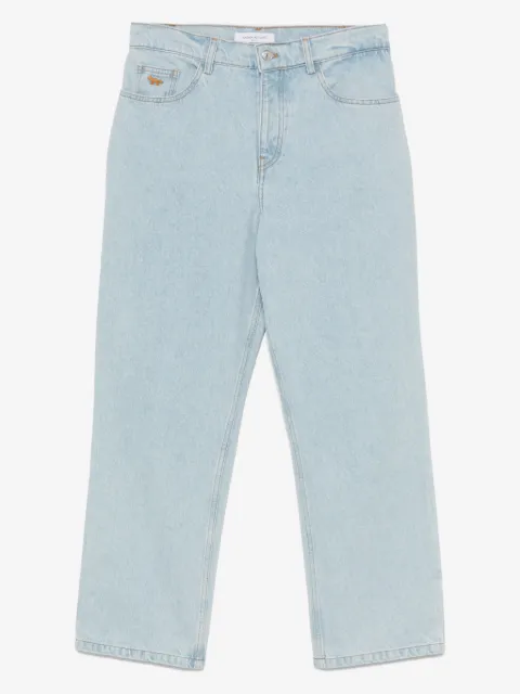 Maison Kitsuné logo-embroidered jeans