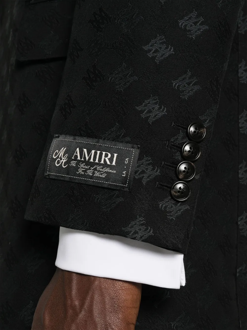AMIRI Blazer met logo-jacquard Zwart
