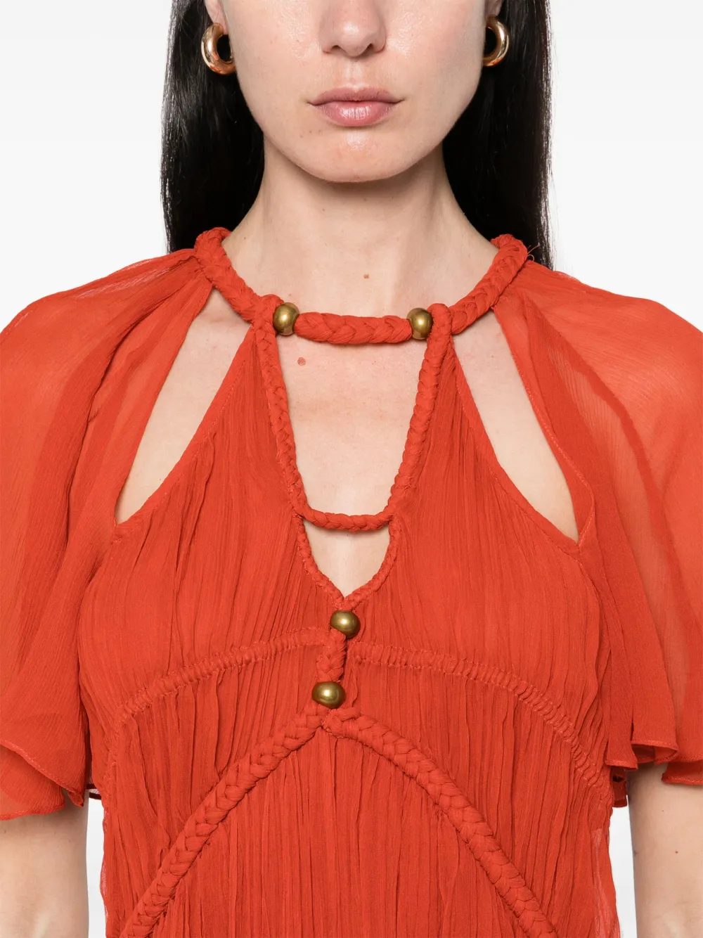 Shop Isabel Marant Ranadial Mini Dress In Orange