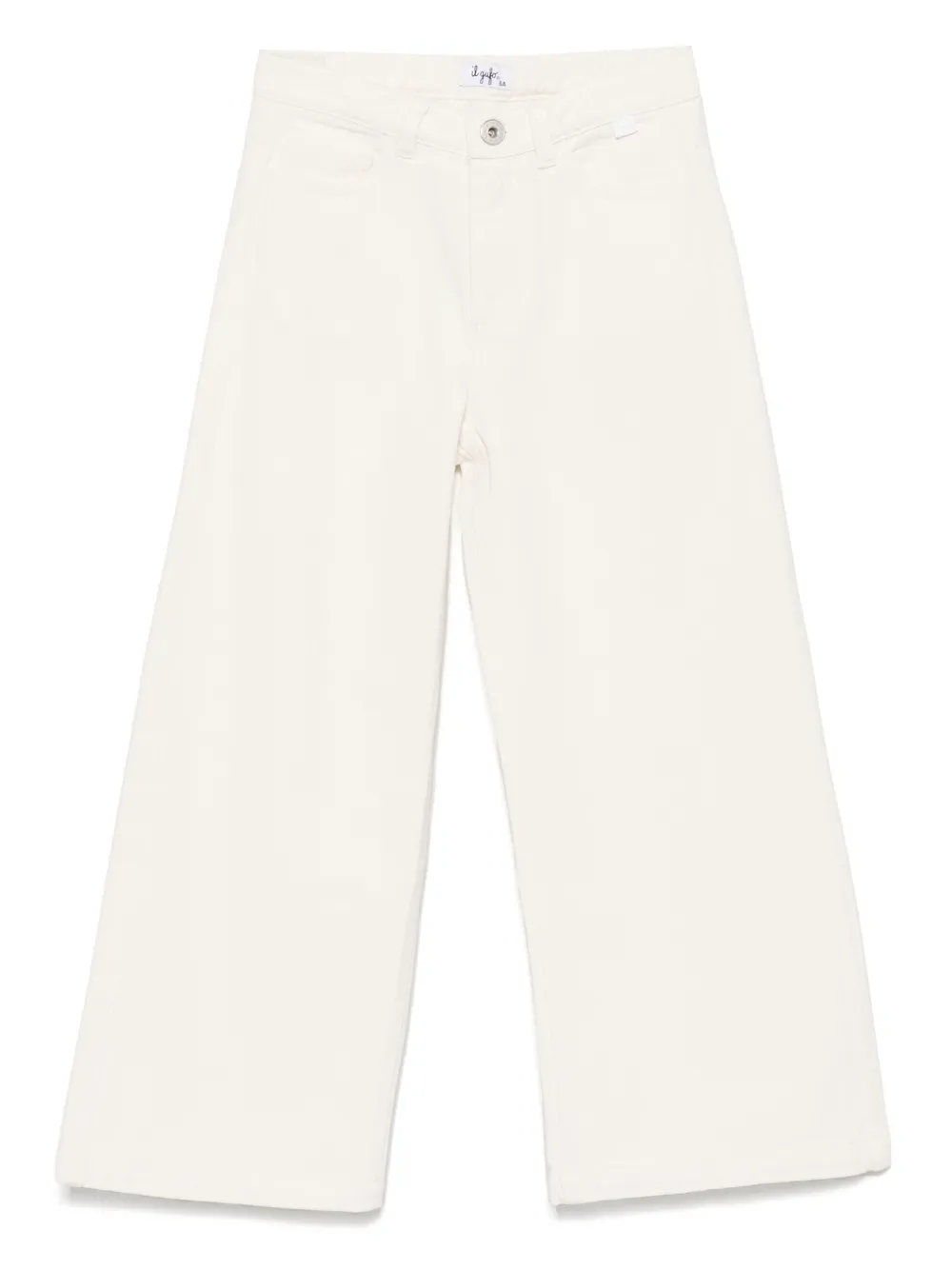 Il Gufo Jeans met wijde pijpen Wit