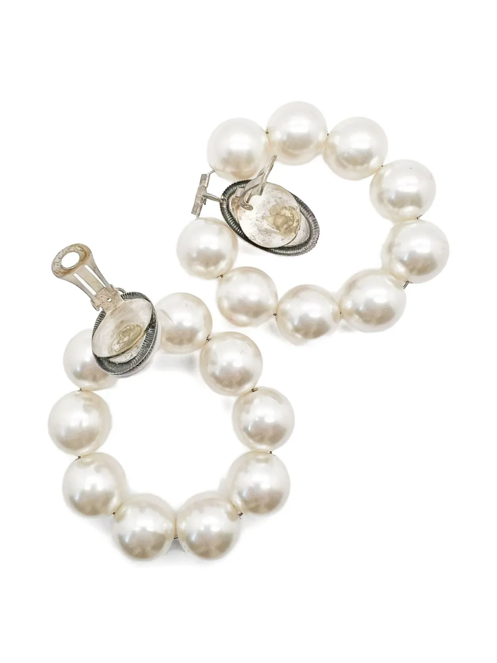 Jennifer Gibson Jewellery 1960s Mabé Pearl hoop earrings | Image 2