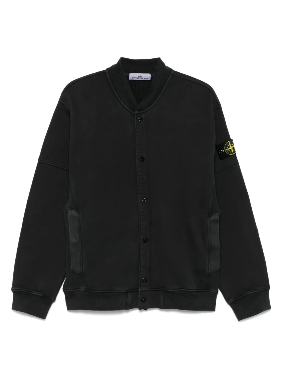 Stone Island Fleece sweater van biologisch katoen Zwart