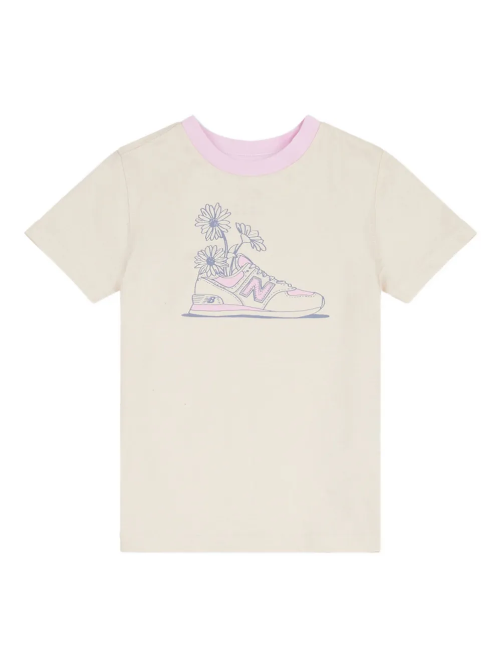 New Balance Kids Shorts set met logoprint Beige