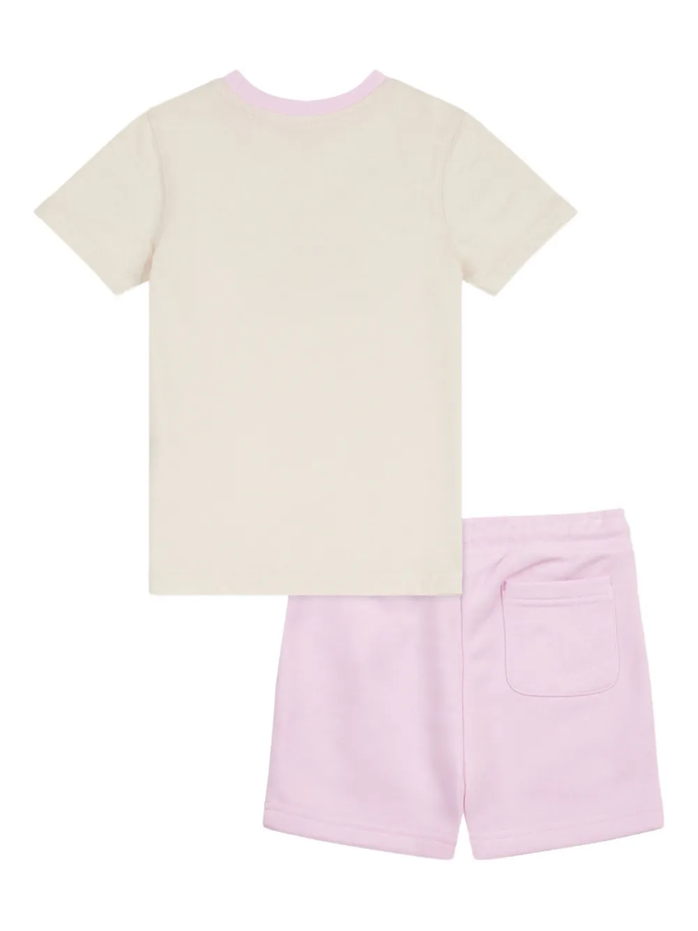 New Balance Kids Shorts set met logoprint Beige
