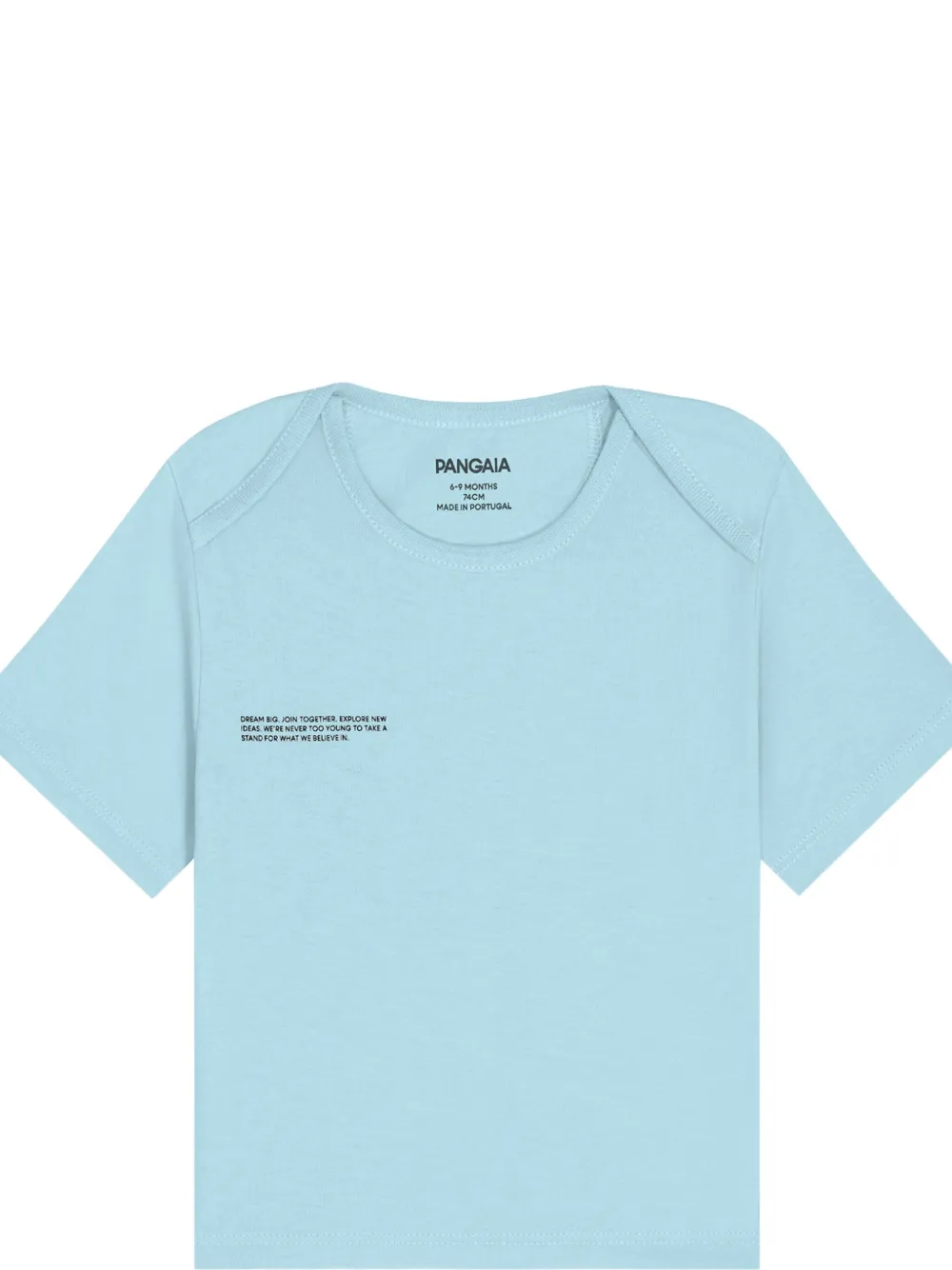 Pangaia Kids text-graphic short-sleeve T-shirt - Blu