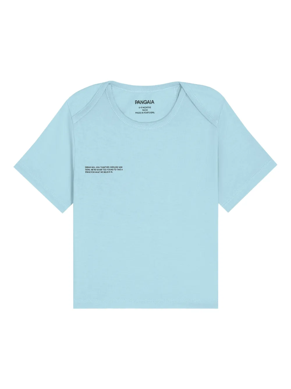 Pangaia Kids text-graphic short-sleeve T-shirt | Blue | Image 1