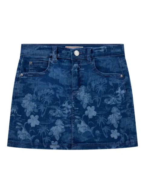 guess kids falda de mezclilla con estampado floral