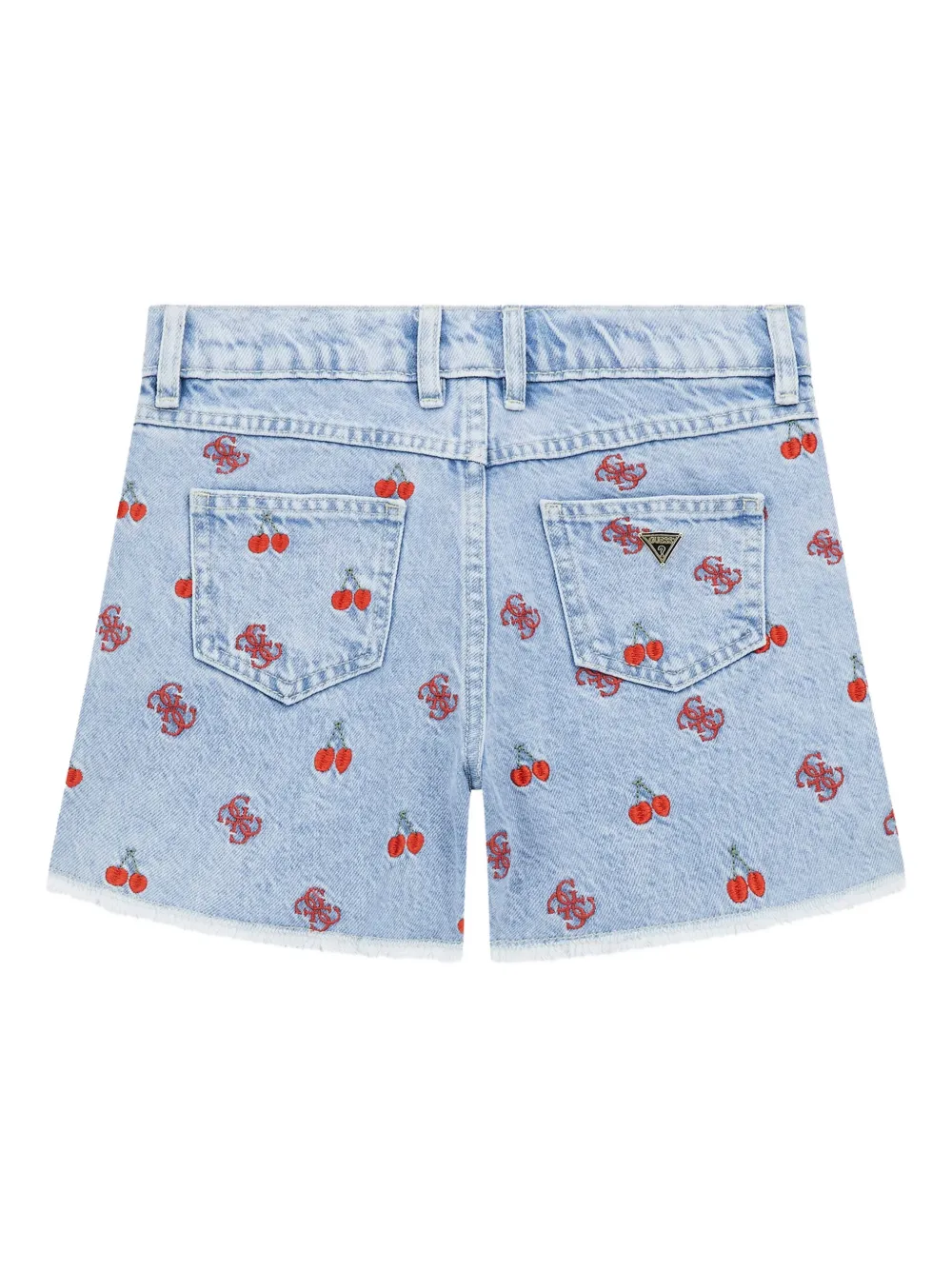guess kids embroidered denim shorts | Girls Denim Shorts | Image 2