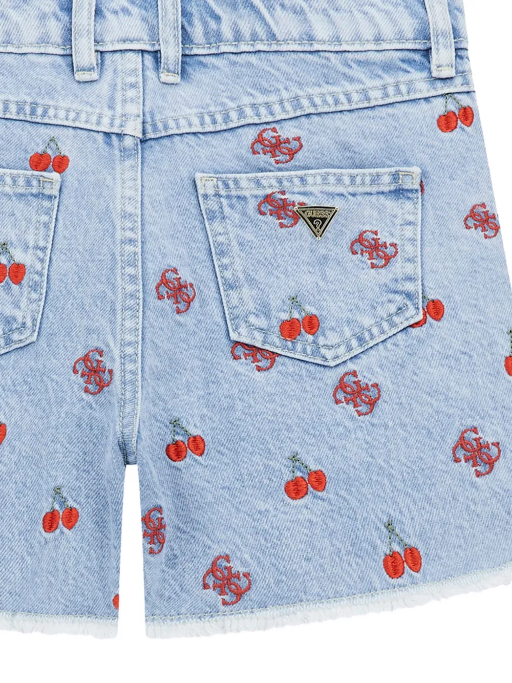 guess kids Spijkershorts met borduurwerk Blauw