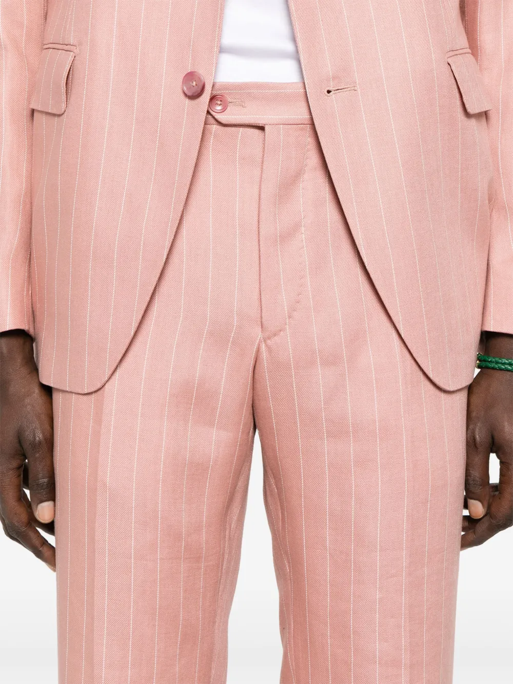 Tagliatore Pak met krijtstreep Roze
