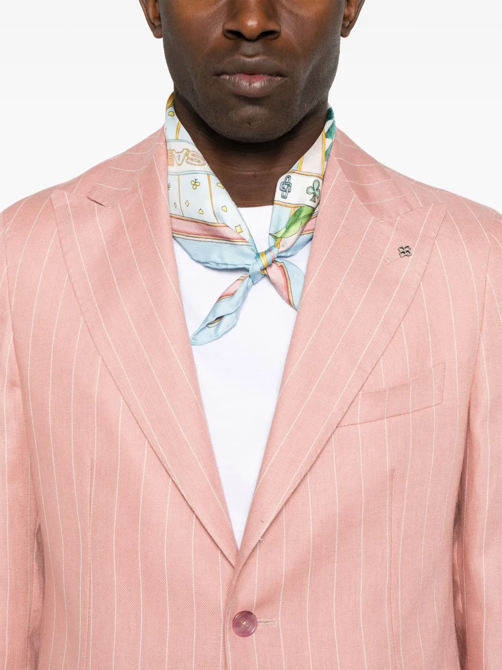 Tagliatore Pak met krijtstreep Roze