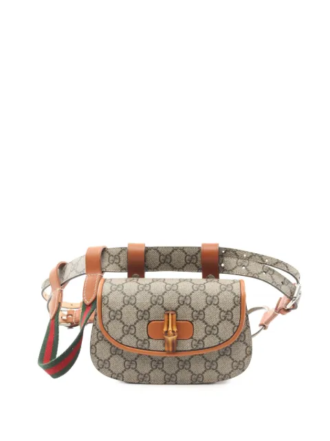 Gucci Pre-Owned 2016-2024 Mini GG Supreme Web Bamboo 1947 belt bag