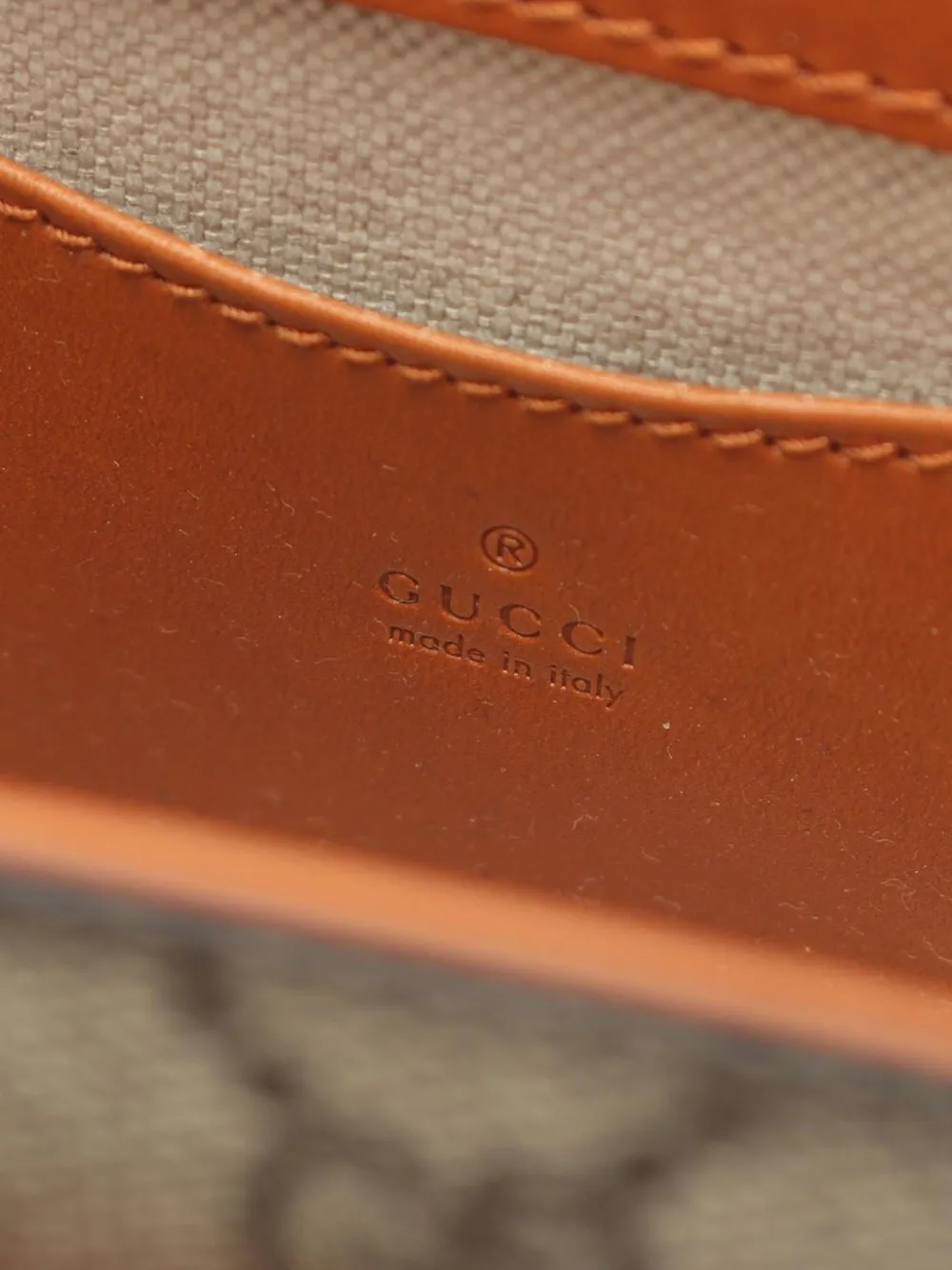 Pre-owned Gucci 2016-2024 Mini Gg Supreme Web Bamboo 1947 Belt Bag In Brown