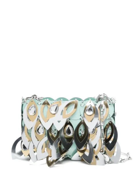 Rabanne nano Sparkle Leaves shoulder bag
