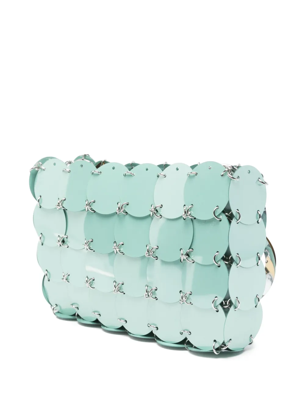 Rabanne Sparkle Leaves kleine schoudertas Groen