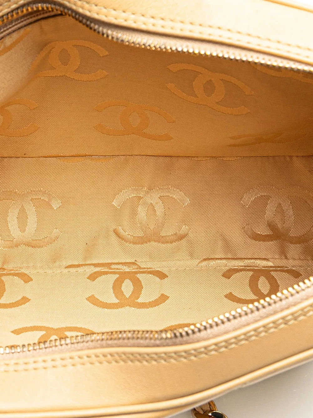 CHANEL 2000-2002 CC CHEVRON QUILTED LAMBSKIN CHAIN SHOULDER BAG