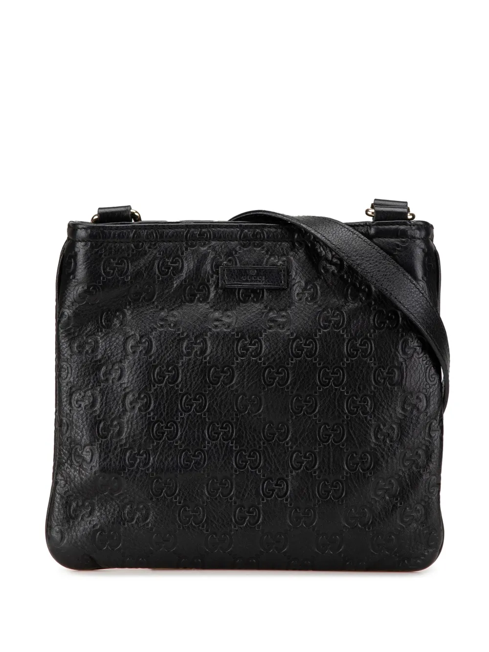 Pre-owned Gucci 2000-2015 Ssima Crossbody Bag In Black