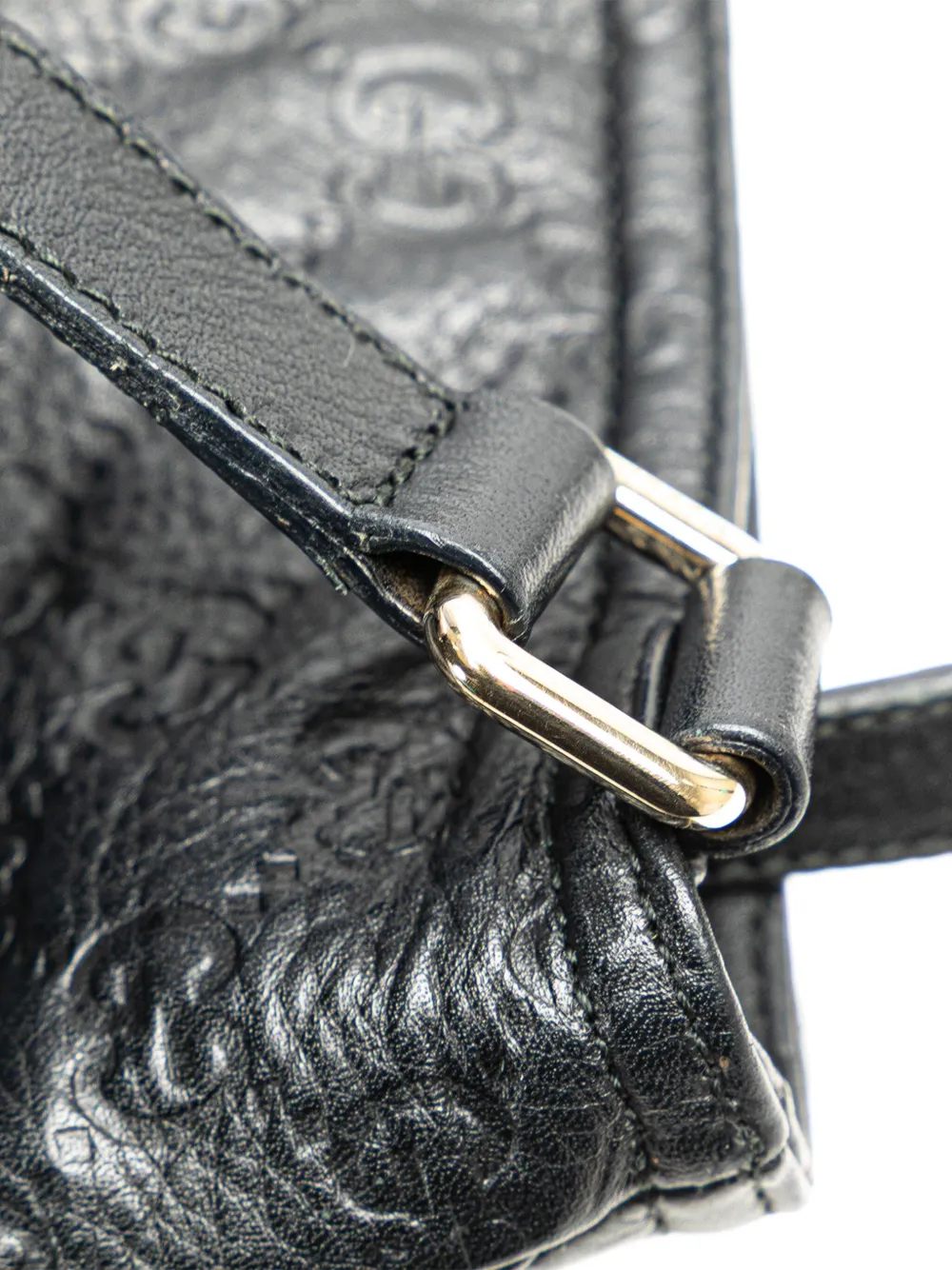 Pre-owned Gucci 2000-2015 Ssima Crossbody Bag In Black