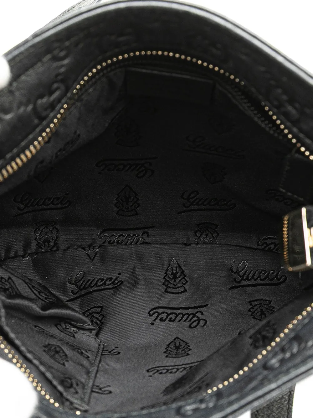 Pre-owned Gucci 2000-2015 Ssima Crossbody Bag In Black