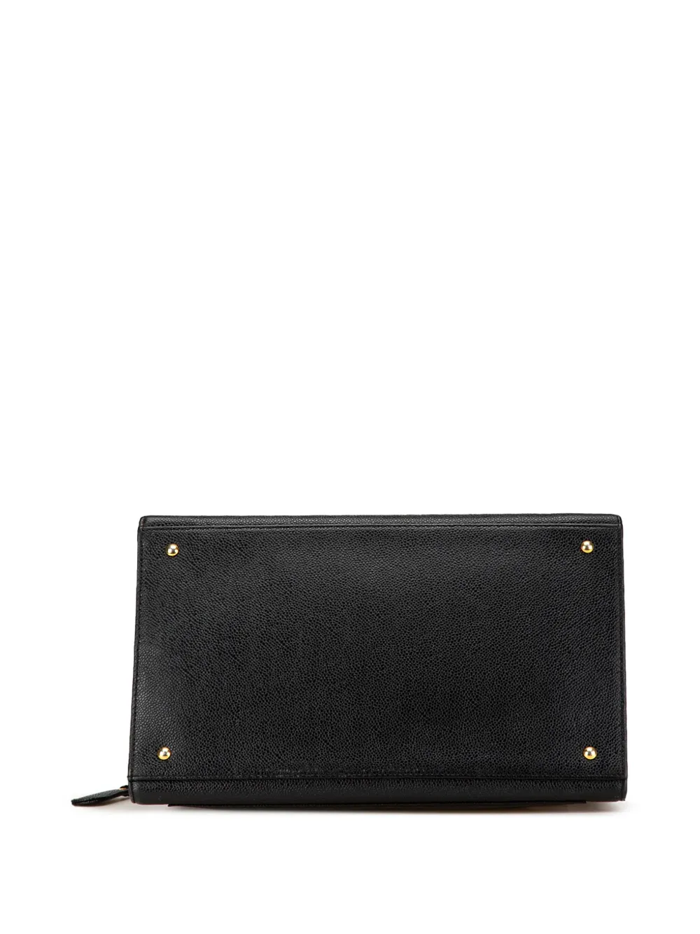 Pre-owned Chanel 1997-1999 Cc Caviar Leather Tote Bag In Black