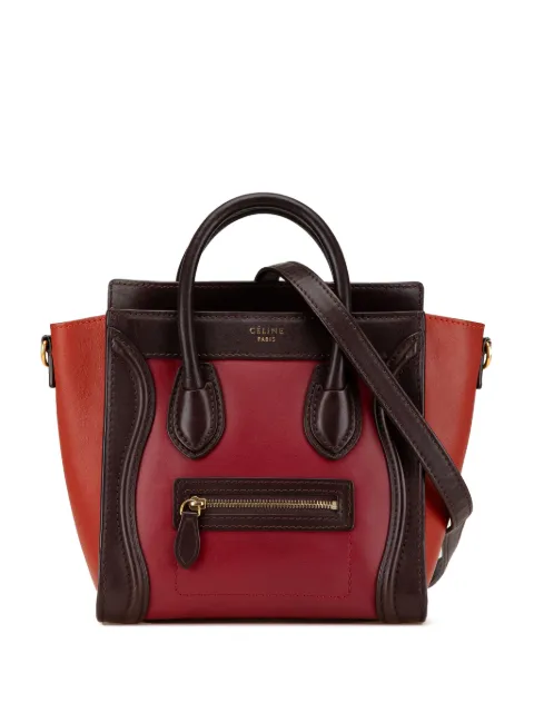 Céline Pre-Owned 2013 Nano Tricolor Leather Luggage Tote satchel