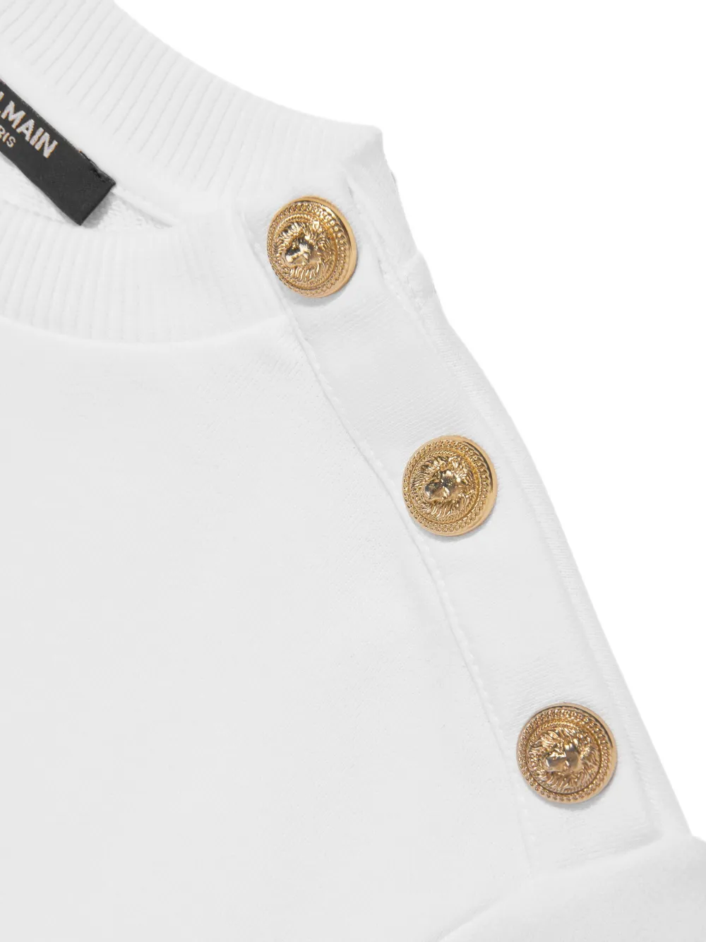 BALMAIN EMBROIDERED-MONOGRAM SWEATSHIRT
