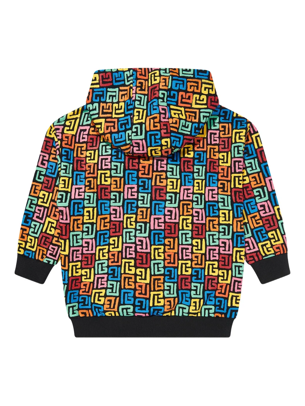 Balmain Kids Hoodie met monogram Geel