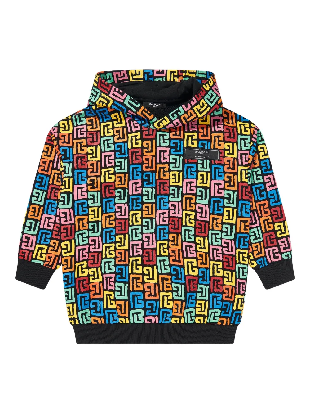 Balmain Kids Hoodie met monogram Geel