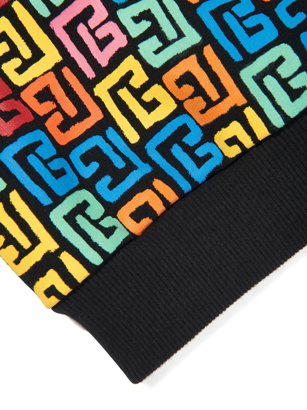 Balmain Kids Hoodie met monogram Geel