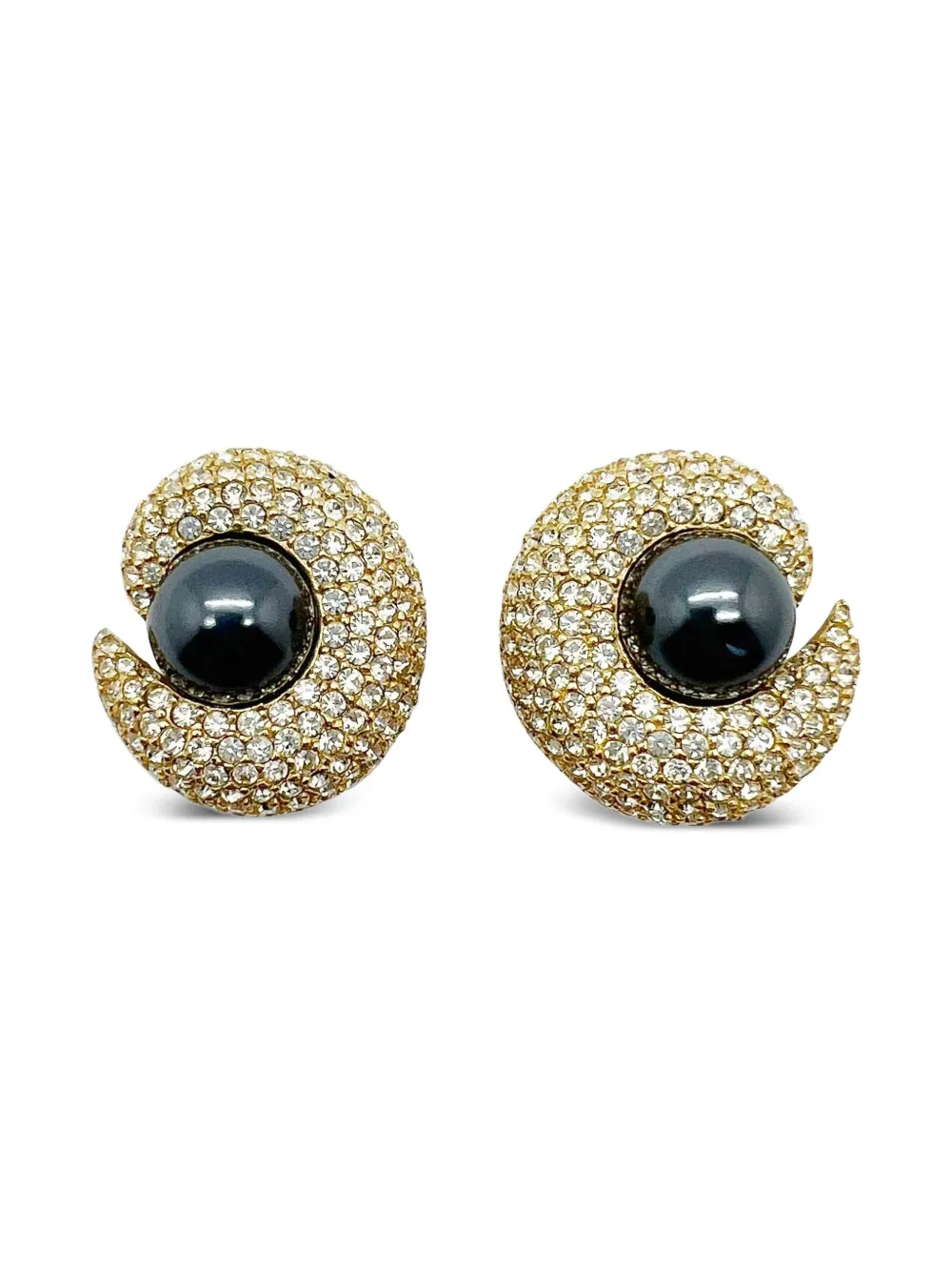 Jennifer Gibson Jewellery 1980s Ciner pearl earrings | Gold | Image 1
