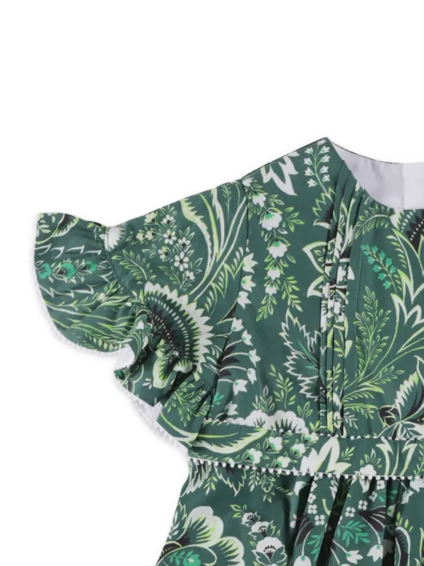 ETRO KIDS ペイズリー ワンピース | グリーン | FARFETCH JP