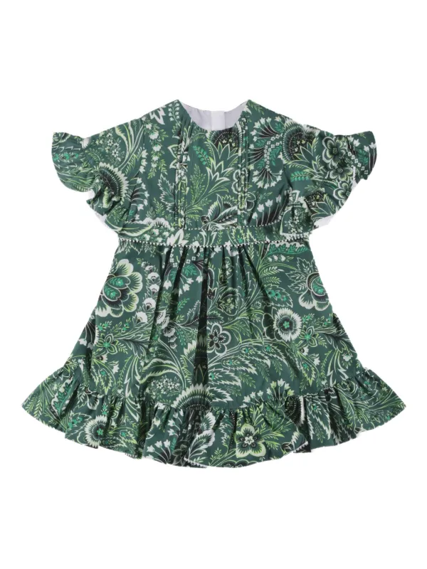 ETRO KIDS ペイズリー ワンピース | グリーン | FARFETCH JP