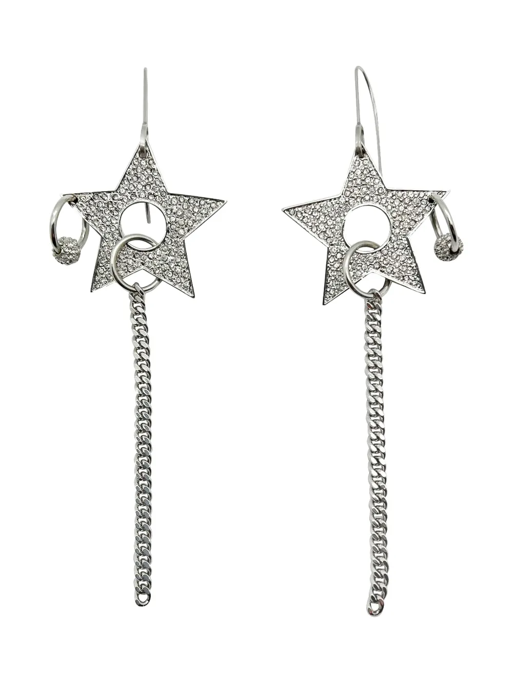 Christian Dior Pre-Owned 2000s スターチェーン ピアス - シルバートーン Christian Dior Pre-Owned 2000s スターチェーン ピアス - シルバートーン