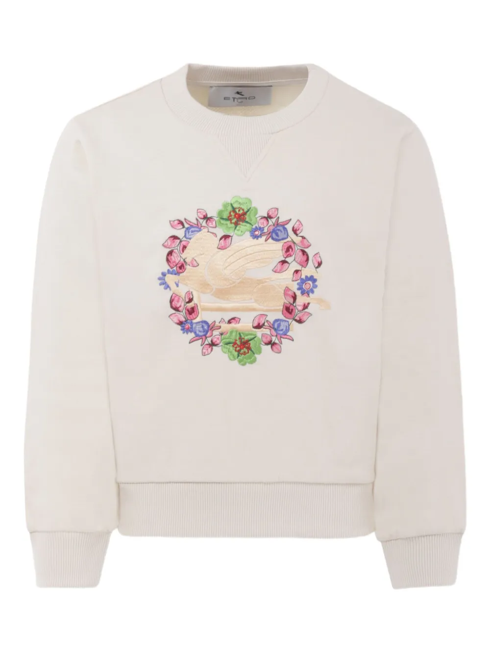 ETRO KIDS Sweater met geborduurd logo Beige