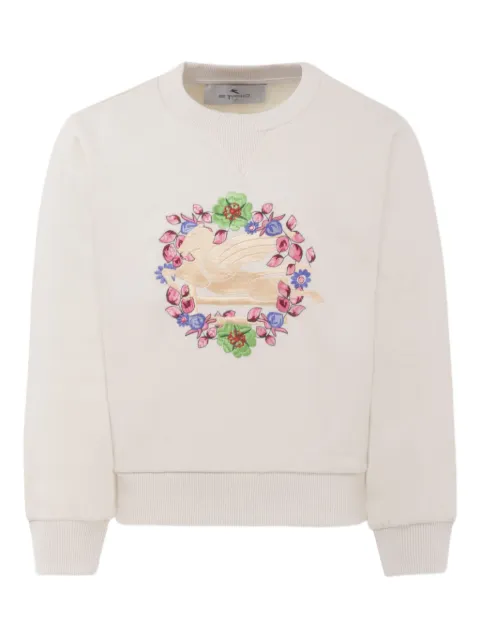 ETRO KIDS logo-embroidered sweatshirt
