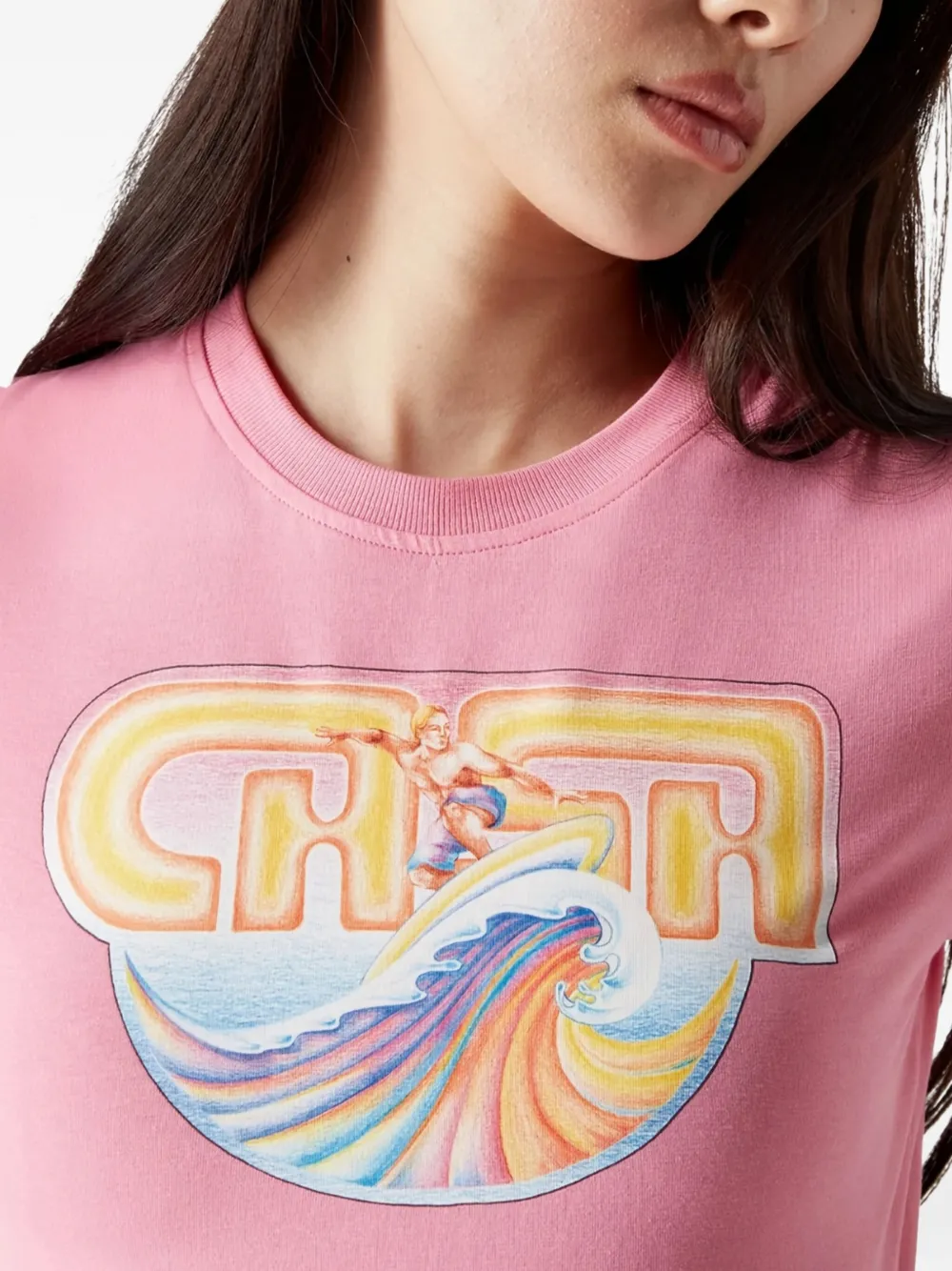 Casablanca T-shirt met print Roze