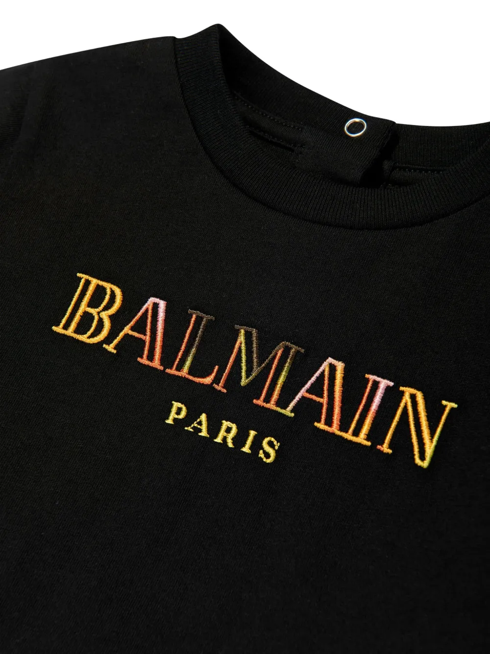 Balmain Kids T-shirt met logoprint Zwart