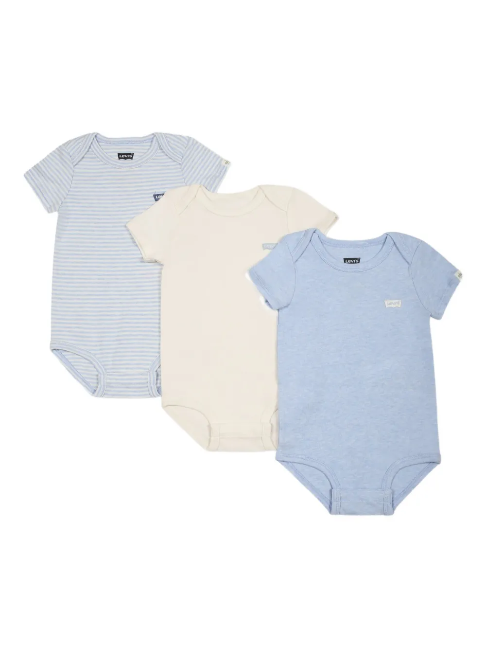 Levi's Kids ロゴ ボディスーツ 3枚組 - ブルー Levi's Kids ロゴ ボディスーツ 3枚組 - ブルー