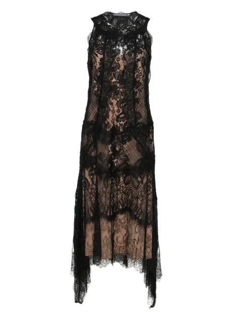 Alberta Ferretti vestido midi con encaje Chantilly