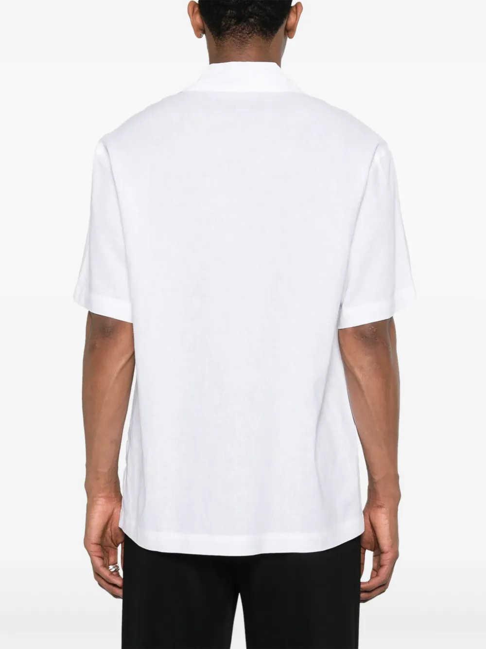 Emporio Armani Overhemd met geborduurd logo Wit