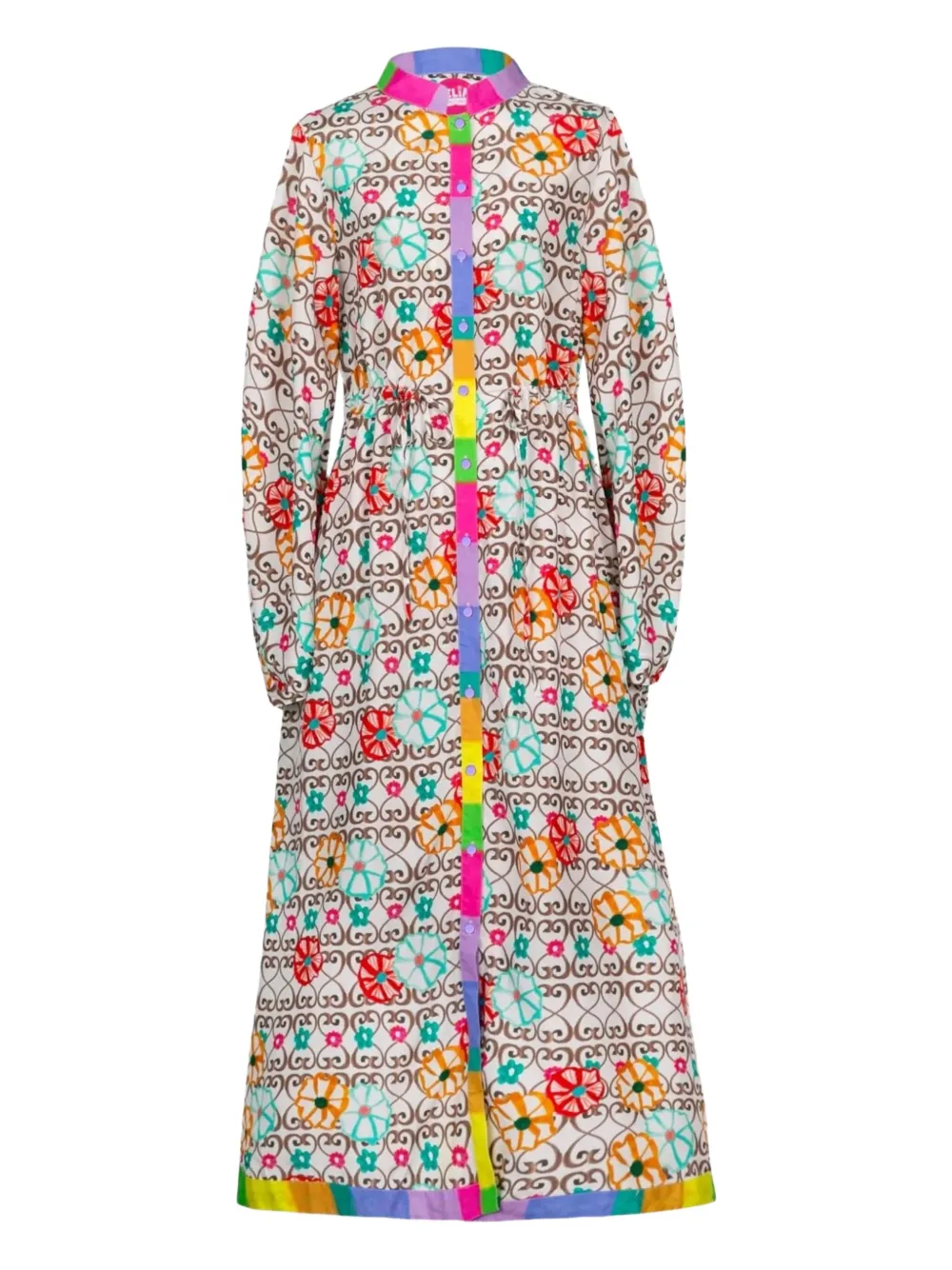 Celia B Kauai floral-print button-up dress - ホワイト Celia B Kauai floral-print button-up dress - ホワイト