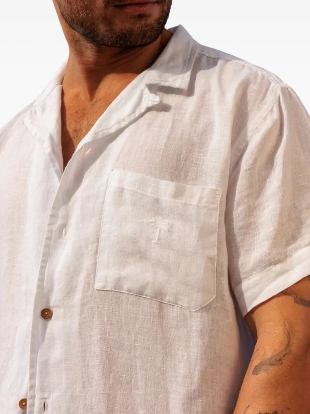 Boardies linen shirt - Wit