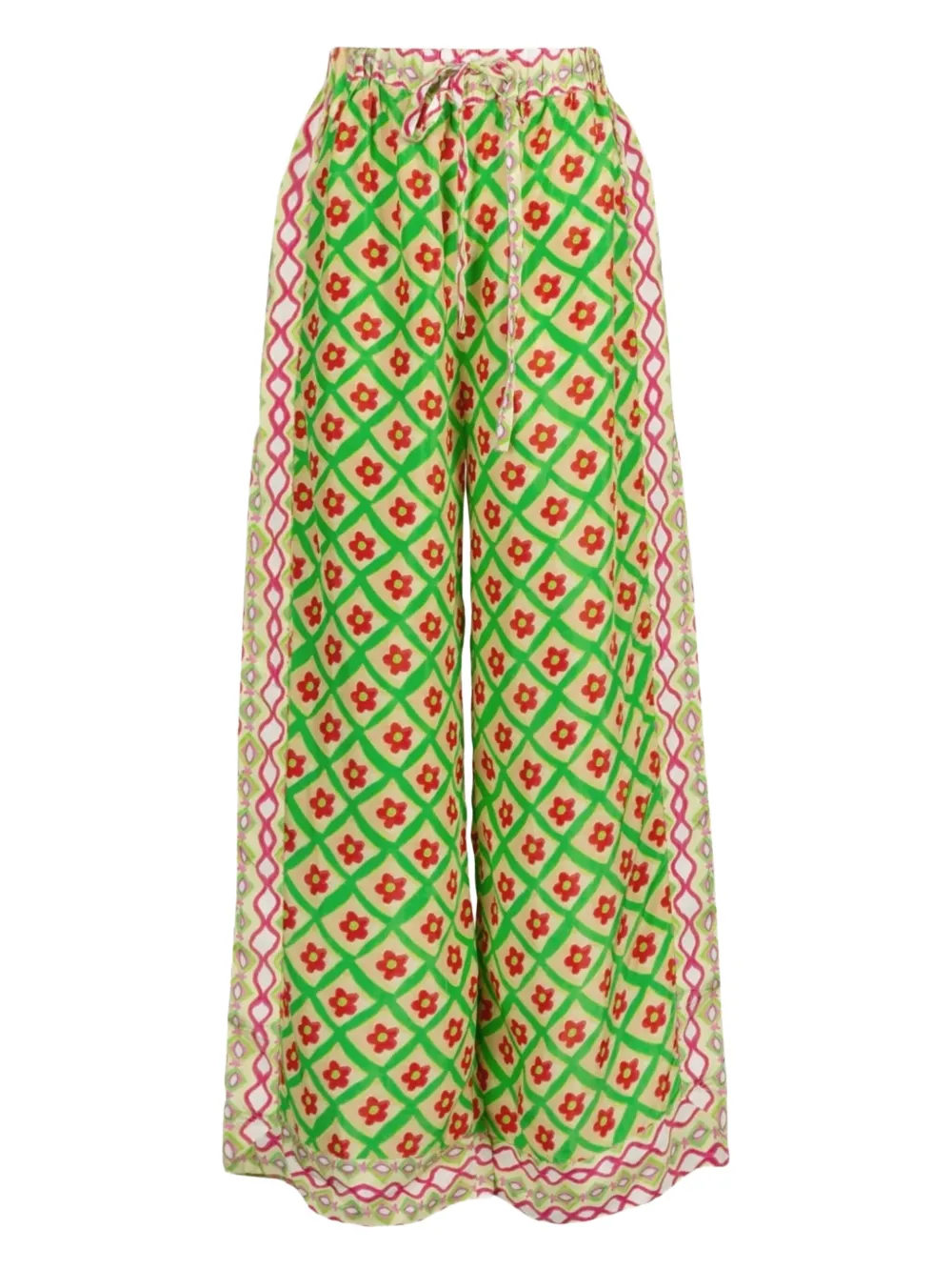 Celia B Tenerife floral-print trousers - グリーン Celia B Tenerife floral-print trousers - グリーン