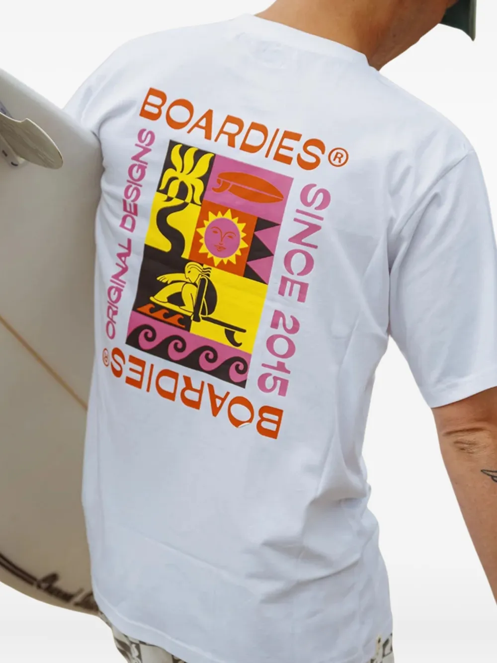 Boardies logo-print T-shirt - Wit