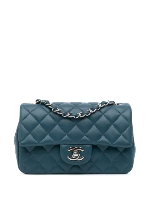CHANEL Pre-Owned 2019 Mini Rectangular Classic Lambskin Single Flap crossbody bag